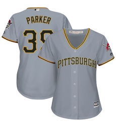 Women's Majestic Pittsburgh Pirates #39 Dave Parker Authentic Grey Road Cool Base MLB Jersey