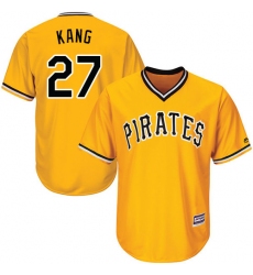 Youth Majestic Pittsburgh Pirates #27 Jung-ho Kang Authentic Gold Alternate Cool Base MLB Jersey