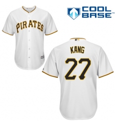 Youth Majestic Pittsburgh Pirates #27 Jung-ho Kang Authentic White Home Cool Base MLB Jersey