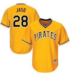 Youth Majestic Pittsburgh Pirates #28 John Jaso Replica Gold Alternate Cool Base MLB Jersey