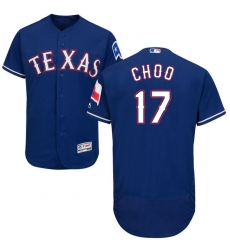 Men's Majestic Texas Rangers #17 Shin-Soo Choo Royal Blue Alternate Flex Base Authentic Collection MLB Jersey