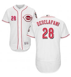 Men's Majestic Cincinnati Reds #28 Anthony DeSclafani White Home Flex Base Authentic Collection MLB Jersey