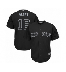 Men's Boston Red Sox #16 Andrew Benintendi  Benny Authentic Black 2019 Players Weekend Baseball Jersey