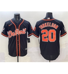 Men's Detroit Tigers #20 Spencer Torkelson Black With Cool Base Stitched Baseball Jersey