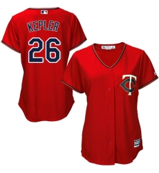Women's Majestic Minnesota Twins #26 Max Kepler Authentic Scarlet Alternate Cool Base MLB Jersey
