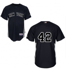 Youth Majestic New York Yankees #42 Mariano Rivera Authentic Black MLB Jersey