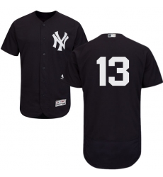 Men's Majestic New York Yankees #13 Alex Rodriguez Navy Blue Alternate Flex Base Authentic Collection MLB Jersey