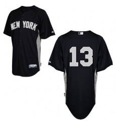 Men's Majestic New York Yankees #13 Alex Rodriguez Replica Black 2011 Road Cool Base BP MLB Jersey