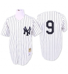 Men's Mitchell and Ness 1961 New York Yankees #9 Roger Maris Authentic White Throwback MLB Jersey