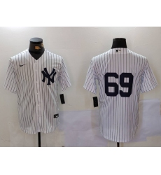 Men's New York Yankees #69 Manny Fresh White Cool Base Stitched Baseball Jersey