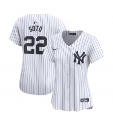 Women's New York Yankees #22 Juan Soto White Cool Base Stitched Baseball Jersey