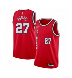 Women's Portland Trail Blazers #27 Jusuf Nurkic Swingman Red Hardwood Classics Basketball Jersey