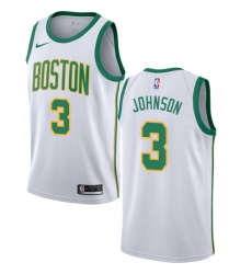 Youth Nike Boston Celtics #3 Dennis Johnson Swingman White NBA Jersey - City Edition