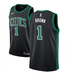 Women's Adidas Boston Celtics #1 Walter Brown Authentic Black NBA Jersey - Statement Edition