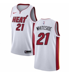 Women's Nike Miami Heat #21 Hassan Whiteside Authentic NBA Jersey - Association Edition