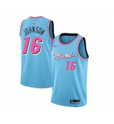 Women's Miami Heat #16 James Johnson Swingman Blue Basketball Jersey - 2019 20 City Edition
