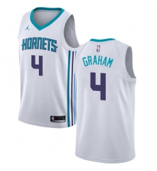 Women's Nike Jordan Charlotte Hornets #4 Devonte Graham Authentic White NBA Jersey - Association Edition
