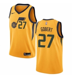 Men's Nike Utah Jazz #27 Rudy Gobert Swingman Gold NBA Jersey Statement Edition