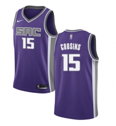 Men's Nike Sacramento Kings #15 DeMarcus Cousins Swingman Purple Road NBA Jersey - Icon Edition