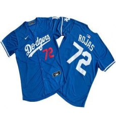 Men's Los Angeles Dodgers #72 Miguel Rojas Blue Limited Stitched Jersey