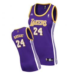 Women's Adidas Los Angeles Lakers #24 Kobe Bryant Swingman Purple Road NBA Jersey