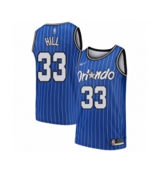 Women's Orlando Magic #33 Grant Hill Swingman Blue Hardwood Classics Basketball Jersey