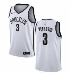 Women's Nike Brooklyn Nets #3 Drazen Petrovic Swingman White NBA Jersey - Association Edition