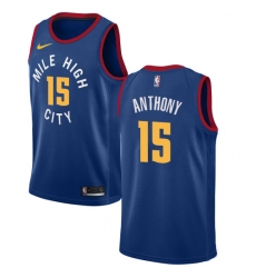 Women's Nike Denver Nuggets #15 Carmelo Anthony Swingman Light Blue Alternate NBA Jersey Statement Edition