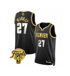 Men's Denver Nuggets #27 Jamal Murray Black 2023 Finals Collection With NO.6 Stitched Basketball Jersey