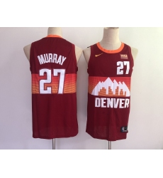 Men's Denver Nuggets #27 Jamal Murray Nike Red City Player Jersey