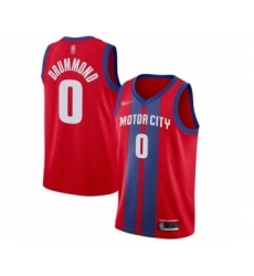 Youth Detroit Pistons #0 Andre Drummond Swingman Red Basketball Jersey - 2019 20 City Edition