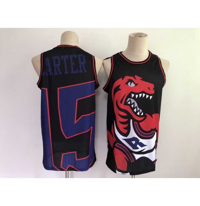 Men's Toronto Raptors #15 Vince Carter Black Big Face-2.0 Jersey