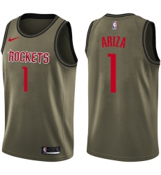 Youth Nike Houston Rockets #1 Trevor Ariza Swingman Green Salute to Service NBA Jersey