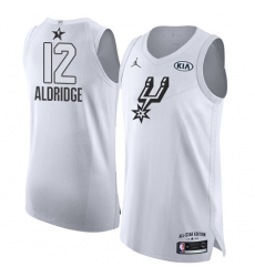 Men's Nike Jordan San Antonio Spurs #12 LaMarcus Aldridge Authentic White 2018 All-Star Game NBA Jersey