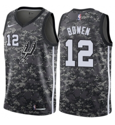 Men's Nike San Antonio Spurs #12 Bruce Bowen Swingman Camo NBA Jersey - City Edition