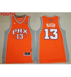 Youth Phoenix Suns #13 Steve Nash Orange Stitched NBA Adidas Revolution 30 Swingman Jersey