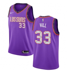 Men's Nike Phoenix Suns #33 Grant Hill Swingman Purple NBA Jersey - 2018 19 City Edition
