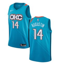 Youth Nike Oklahoma City Thunder #14 D.J. Augustin Swingman Turquoise NBA Jersey - City Edition