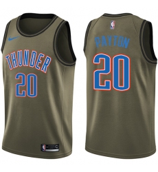 Men's Nike Oklahoma City Thunder #20 Gary Payton Swingman Green Salute to Service NBA Jersey