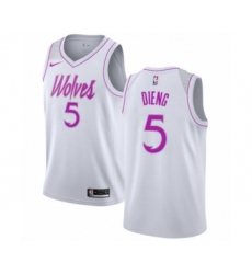 Women's Nike Minnesota Timberwolves #5 Gorgui Dieng White Swingman Jersey - Earned Edition