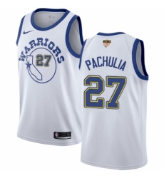 Women's Nike Golden State Warriors #27 Zaza Pachulia Authentic White Hardwood Classics 2018 NBA Finals Bound NBA Jersey