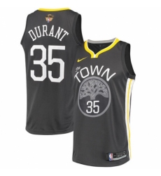 Women's Nike Golden State Warriors #35 Kevin Durant Swingman Black Alternate 2018 NBA Finals Bound NBA Jersey - Statement Edition