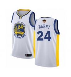 Women's Golden State Warriors #24 Rick Barry Swingman White 2019 Basketball Finals Bound Basketball Jersey - Association Edition