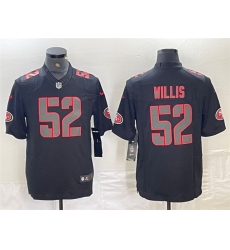 Men's San Francisco 49ers #52 Patrick Willis Black Impact Limited Stitched Jersey