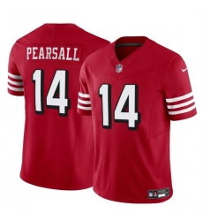 Men's San Francisco 49ers #14 Ricky Pearsall New Red 2024 Draft F.U.S.E. Vapor Untouchable Limited Football Stitched Jersey