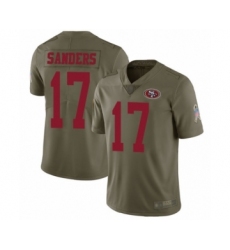 Men's San Francisco 49ers #17 Emmanuel Sanders Limited Olive 2017 Salute to Service Football Jersey