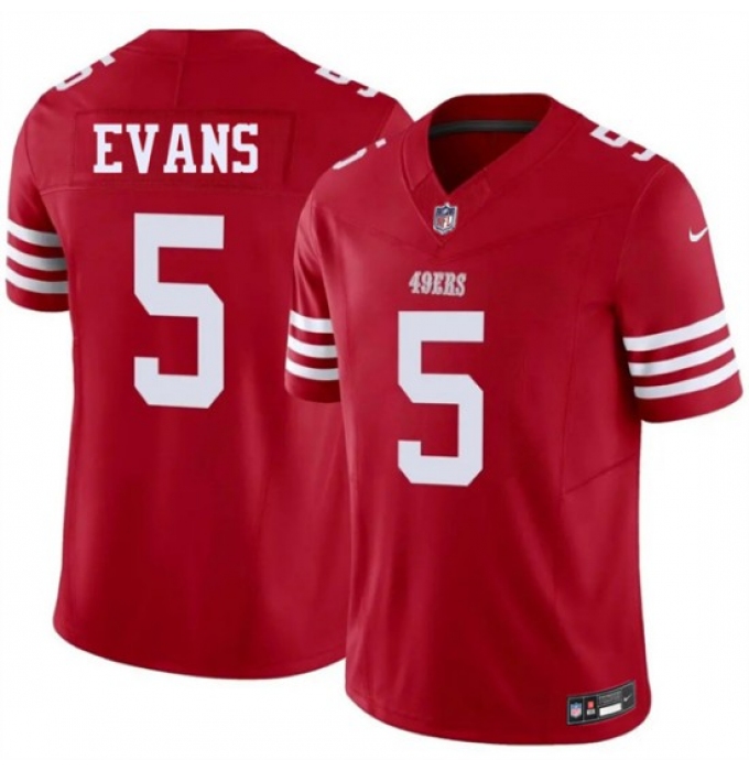 Men's San Francisco 49ers #5 Mike Evans Red 2026 F.U.S.E. Vapor Untouchable Limited Football Stitched Jersey