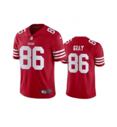 Men's San Francisco 49ers #86 Danny Gray Red Stitched Football Jersey