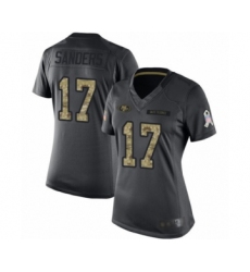 Women's San Francisco 49ers #17 Emmanuel Sanders Limited Black 2016 Salute to Service Football Jersey