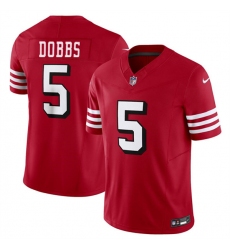 Youth San Francisco 49ers #5 Josh Dobbs 2024 F.U.S.E. New Red Vapor Untouchable Limited Football Stitched Jersey